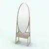Elliptical Standing Revit Mirror Family in 3D and rendered with a light colored wood finish. This family is fully parametric and it can adapt to any space seamlessly. It is also render-ready. Just load it into your project, load the materials (or use your own) and hit the render button! Get this Elliptical Standing Revit Mirror Family now and see for yourself.