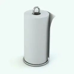 Euro Paper Towel Dispenser Revit Family rendered in 3D view and in full color. This Revit family is fully parametric and ready to be rendered in your projects.