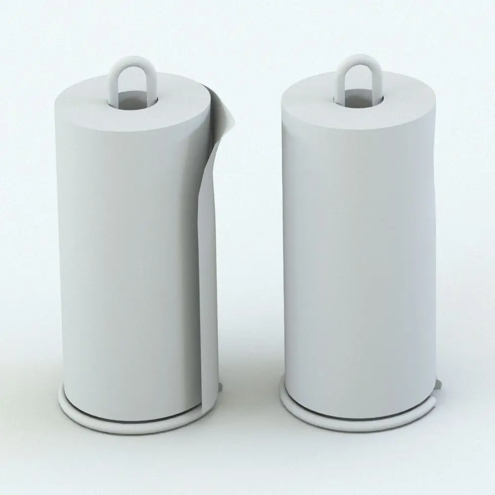 Revit Family / 3D Model - Euro Paper Towel Holder Variations 3D Euro Paper Towel Dispenser Revit Family in its two parametric configurations. While this image doesn't show any materials (ambient occlusion style), it does come with pre-configured materials that are ready for rendering. Don't wait any longer and add this decoration Revit family to your library.