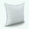 Euro Revit Pillow With Piping in 3D and rendered in black and white (ambient occlusion style) to show the details and shapes much better. Ideal for beds, sofas, benches, lounge chairs or floor seating, this realistic-looking Revit pillow family will transform your spaces in just a few clicks. Get it today and see for yourself.