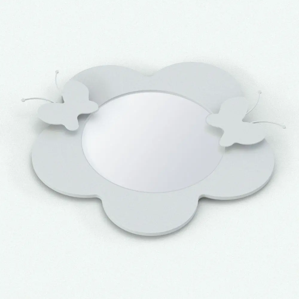 Revit Family / 3D Model - Flower-Heart Wall Mirror Revit Family Perspective 2 Flower mirror in a different perspective to show how the butterflies attach to the main frame. This family is fully parametric and it includes the materials shown on the main image of this product. Don't wait any longer and get this Flower-Heart Wall Mirror Revit Family today!