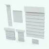 Folded Curtain Revit Family in different sizes and configurations to showcase its parametric flexibility. Ideal for living rooms, offices, dining rooms, bedrooms and any other space, this curtain Revit family will make your spaces look finished and livable. Get it today and see for yourself.