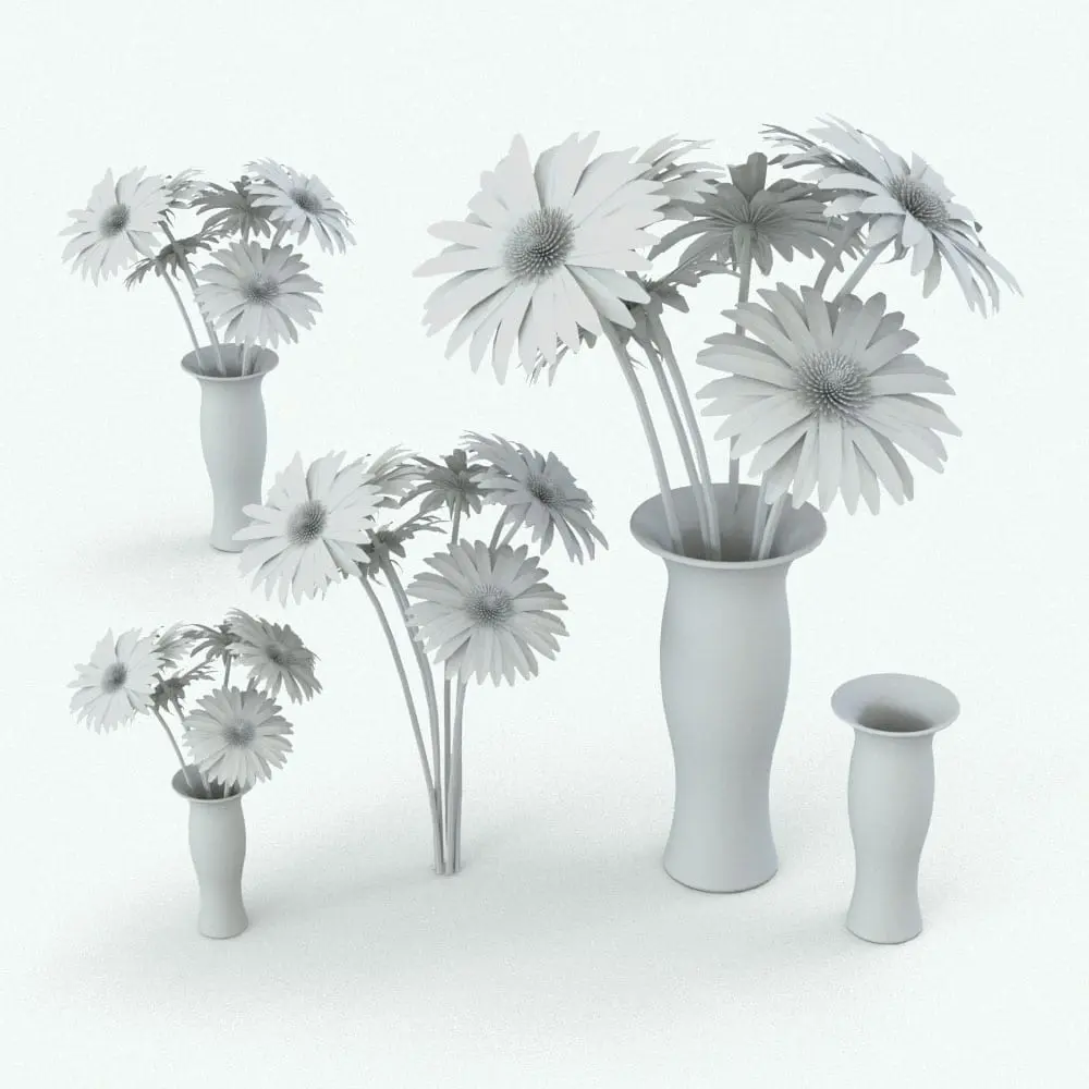 Revit Family / 3D Model - Gerberas Revit Flowers Family Variations Gerberas Revit Flowers Family in different sizes and configurations. These Revit flowers allow you to turn on/off either the flowers or the vase. You can do this to pair the flowers with other vases or to use the vase on its own. The idea is to give as much flexibility to our Revit flowers families as possible! Get it today and see for yourself.