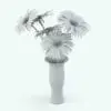 Gerberas Revit Flowers Family in 3D and rendered in ambient occlusion style to see the shapes better. Ideal to add a touch of warmth to your renders, these fully parametric Revit flowers will make your renders stand out in just a few clicks.