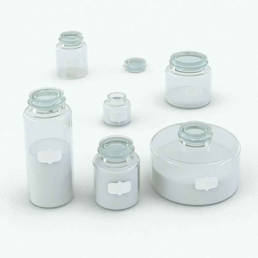 Revit Family / 3D Model - Glass Container With Label Variations 3D Glass Container Revit Kitchen Accessory Family in different sizes and configurations to showcase its parametric flexibility. Ideal for kitchen or restaurant 3D renders, this Revit decor family will certainly stand out.