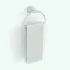 Half Circle Hand Towel Revit Family rendered in ambient occlusion mode. This bathroom accessories Revit family is ideal for residential and hospitality projects.