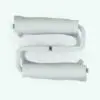 Curves Hand Towel Holder Revit Decor Family in top view and rendered in ambient occlusion.