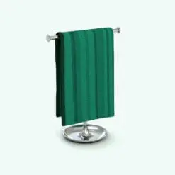 Hand Towel Revit Family With T-Shape Holder rendered in full color.