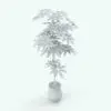Hawaiian Schefflera Revit Plant Family in 3D and rendered without any materials to showcase the details better. Ideal for interior or exterior design projects, this fully parametric Revit plant family will transform your spaces and make them look alive! Get it today and see for yourself.