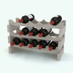 Horizontal Stackable Wine Bar Revit Family rendered in 3D and with a light-colored wood finish. This product includes a wine bottle Revit family as well so you can create your own arrangements of bottles. Ideal for kitchens, wine cellars and hospitality settings, this wine bar Revit family will certainly make your 3D renderings stand out from the crowd.