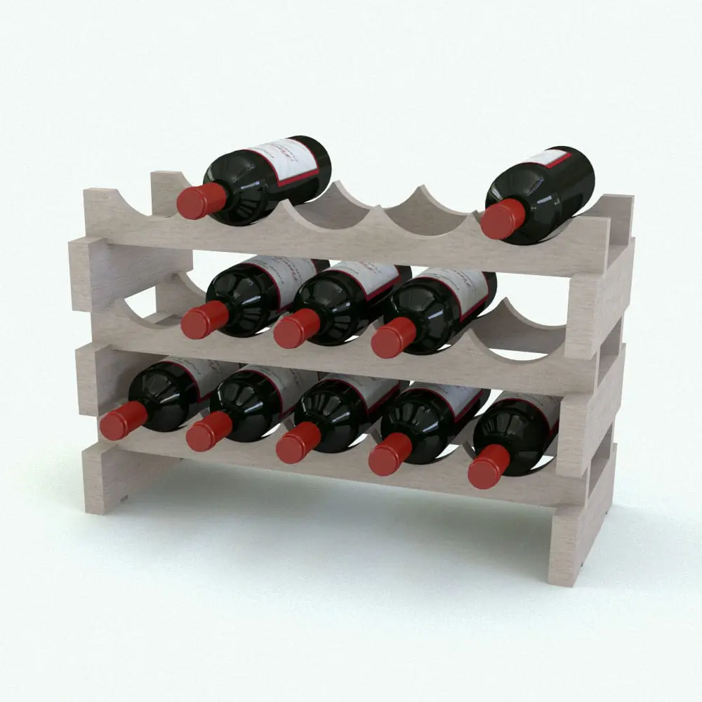 Revit Family / 3D Model - Horizontal Stackable Wine Bar Revit Family Rendered in full color Horizontal Stackable Wine Bar Revit Family rendered in 3D and with a light-colored wood finish. This product includes a wine bottle Revit family as well so you can create your own arrangements of bottles. Ideal for kitchens, wine cellars and hospitality settings, this wine bar Revit family will certainly make your 3D renderings stand out from the crowd.