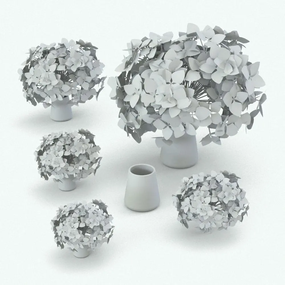 Revit Family / 3D Model - Hydrangeas Revit Plant Family Variations Hydrangeas Revit Plant Family in different sizes and configurations to showcase its parametric flexibility. As you can see on the picture, this Revit plant can be used together (plant and pot) or separately, in case you want to mix and match plants/pots from any other of our Revit plants families. Don't wait any longer and be part of the Blackbee3D family.