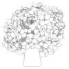 Revit Family / 3D Model - Hydrangeas - Revit and AutoCAD Front View