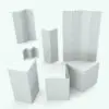 Japanese Revit Folding Partition Family in different sizes and configurations to showcase its parametric flexibility. Change the angles, the dimensions and the number of panels to make this Revit Folding Partition Family adapt to your project requirements.