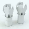 Revit Kitchen Wooden Utensils Family in different configurations to showcase its parametric behavior. This decoration Revit family is the perfect addition to your 3D renderings.