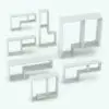 L-Shape Revit Bookshelf Family in different sizes and configurations to show its parametric flexibility. This family is ideal for modern residential, retail or commercial spaces since its versatile shape can be used in many different ways. And the best part is that it is totally FREE. Yes, this family is part of our FREE Revit families section, so go ahead and download this Revit bookshelf today and be part of the Blackbee3D family.