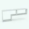 L-Shape Revit Bookshelf Family in 3D and rendered without materials (ambient occlusion style) to see the shape better. Don't let this opportunity pass and download this L-Shape Revit Bookshelf Family now since its part of out FREE Revit families category!