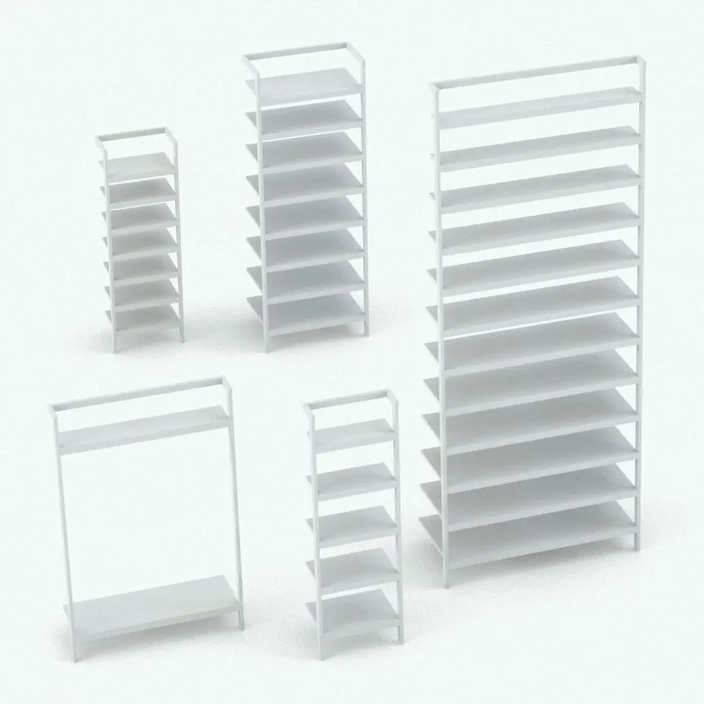 Revit Family / 3D Model -Lean Against Wall Revit Bookshelf Family Variations Lean Against Wall Revit Bookshelf Family rendered in black and white and in different sizes and configurations to showcase its parametric flexibility. Ideal for living rooms, offices, libraries and many other types of spaces, this bookshelf Revit family is the perfect complement to modern interior design projects.