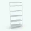 Lean Against Wall Revit Bookshelf Family in 3D and rendered without any materials to see the shapes better. This family is fully parametric, easy to use and render-ready. Just load it into your project, load the provided textures and hit the render button. Don't wait any longer and get this Revit bookshelf family now.