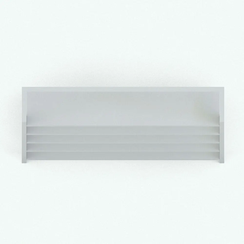 Revit Family / 3D Model - Lean Against Wall Revit Bookshelf Family Top View Lean Against Wall Revit Bookshelf Family rendered in top view and with black and white colors (ambient occlusion style) to see the lean angle better. Ideal for residential, commercial or institutional spaces, this bookshelf Revit family brings an air or modernity and elegance to your 3D renderings.