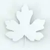 Leaves Wall Decor Revit Family rendered in black and white (ambient occlusion style) to see the shape better. In this image, we're only showing you one of the 5 different leaf shapes that are included. Create your own arrangements using all 5 shapes and take your renders to the next level with this Leaves Wall Decor Revit Family.