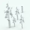 Lily of the Valley Revit Plant Family in different sizes and configurations to showcase its parametric flexibility. As seen in this image, this Revit family allows you to use it in tandem (flowers and vase) or separately, in case you want to place these flowers in other vases or vice versa. Don't let this opportunity go by and get this Lily of the Valley Revit Plant Family today!