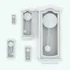 Pendulum Clock Revit Decoration Family in different sizes to showcase its parametric flexibility.