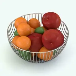3D Wire Fruit Holder Decoration Revit Family rendered in full color and with a stainless steel finish for the holder. This Revit family is fully parametric and ready to be loaded into you Revit projects.