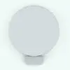 Metallic Round Trash Can Revit Family in top view and rendered in black and white (ambient occlusion style) to see details better. Get this decoration Revit family now and enhance your renders in a few clicks.