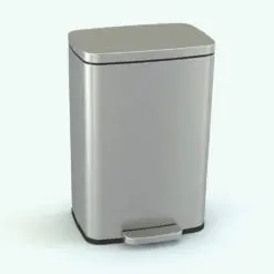 3D Metallic Step Trash Can Revit Family rendered in full color. Fully parametric and easy to use, this decoration Revit family is ideal for kitchen renderings.
