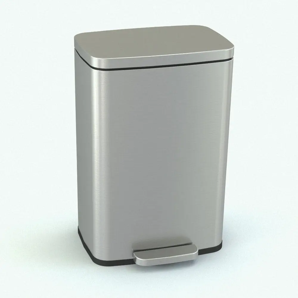 Revit Family / 3D Model - Metallic Step Trash Can Rendered in Revit 3D Metallic Step Trash Can Revit Family rendered in full color. Fully parametric and easy to use, this decoration Revit family is ideal for kitchen renderings.