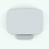 Metallic Step Trash Can Revit Family in top view and rendered in black and white (ambient occlusion style) to show the details better. Get this decoration Revit family now and take your renders to the next level.