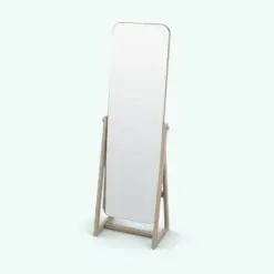 Minimalistic Cheval Revit Mirror Family rendered in a light colored wood finish. Ideal for contemporary Scandinavian architectural designs, this Minimalistic Cheval Revit Mirror Family will blend seamlessly with your projects.