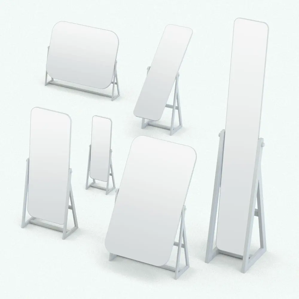 Revit Family / 3D Model - Minimalistic Cheval Revit Mirror Family Variations Minimalistic Cheval Revit Mirror Family in different sizes and configurations to showcase its parametric flexibility. With parameters to change the angle, the size and the materials, this Minimalistic Cheval Revit Mirror Family is definitely a must-have family in your Revit assets.
