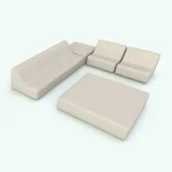 Minimalistic Rounded Outdoor Furniture Revit Set rendered in a light tan fabric material. This product includes two families: a Revit chair and an ottoman Revit family. These two families are packed with parameters so you can create your own arrangements and configurations. Don't wait any longer and get this Outdoor Furniture Revit Set today!