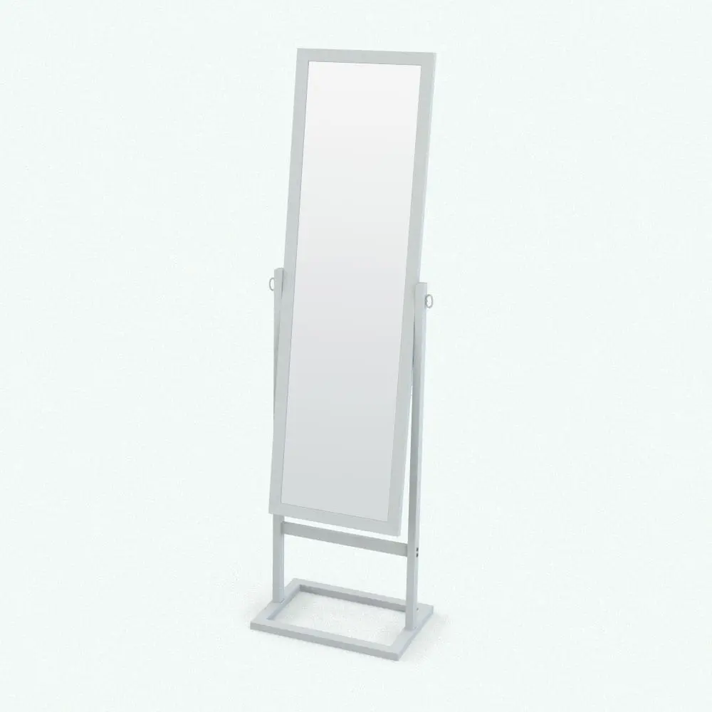 Revit Family / 3D Model - Modern Cheval Revit Mirror Family Perspective Modern Cheval Revit Mirror Family in 3D and rendered without materials to showcase the details better. Ideal for residential, retail or even commercial spaces, this Modern Cheval Revit Mirror Family will definitely transform your spaces in a few clicks.