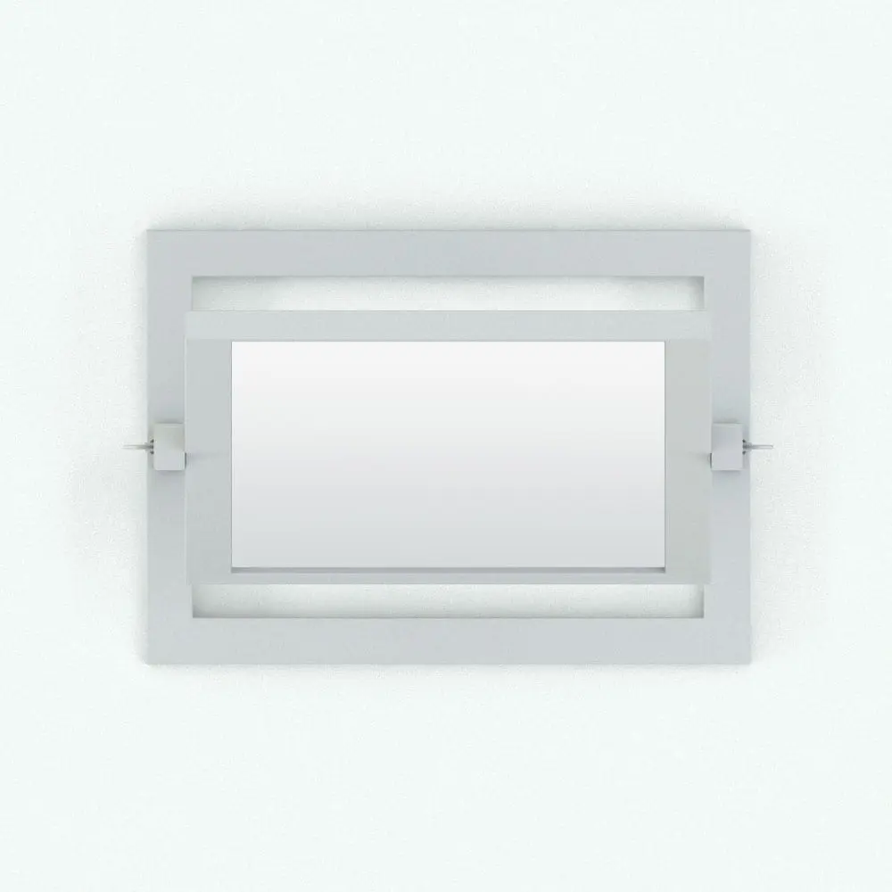 Revit Family / 3D Model - Modern Cheval Revit Mirror Family Top View Modern Cheval Revit Mirror Family in top view and rendered in black and white (ambient occlusion style). This mirror is ideal for contemporary spaces where you need to add a touch of livability and elegance. Ge this Modern Cheval Revit Mirror Family now and see for yourself.