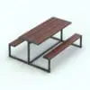 Modern Revit Picnic Table rendered in a cherry wood finish with a dark matte metal frame. This family is fully parametric, easy to use and ready to render. Just load it into your Revit project, load the provided textures (or use your own) and hit the render button for instant results. Don't wait any longer and add this Modern Revit Picnic Table to your cart today.
