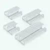 Modern Revit Picnic Table rendered in 3D and in black and white (ambient occlusion style) to show the shapes better. Ideal for parks, patios, commercial spaces and more, this sturdy-looking Revit picnic table will complement your outdoor projects seamlessly. Get this Modern Revit Picnic Table today and see for yourself.