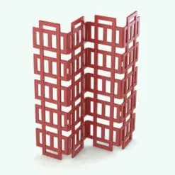 Modern Squares Revit Folding Partition Family rendered in a bright red finish. Ideal for residential, office or hospitality designs, this family will add a touch of sophistication to your projects. Get this Modern Squares Revit Folding Partition Family now and see for yourself.