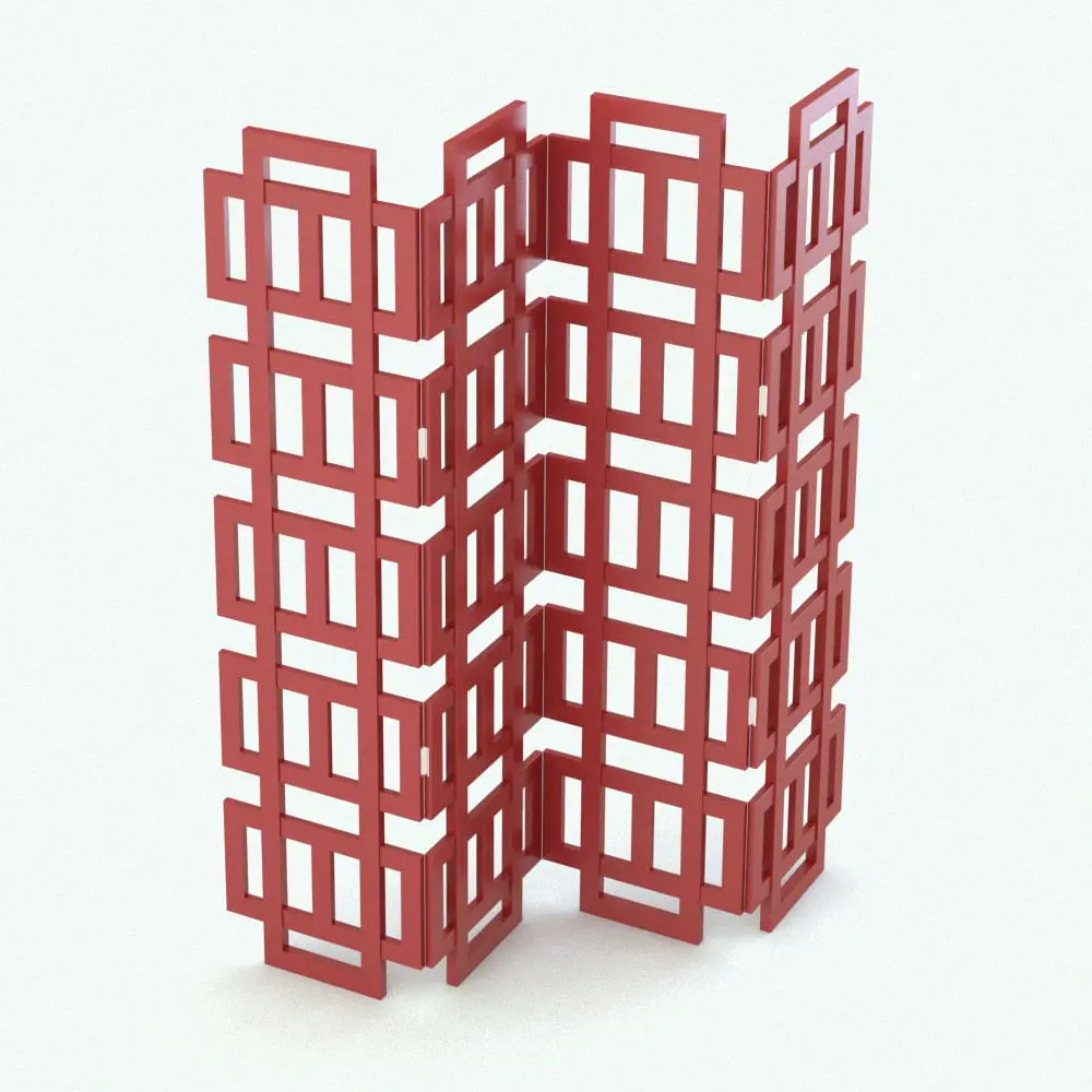 Revit Family / 3D Model - Modern Squares Revit Folding Partition Family Rendered in Revit Modern Squares Revit Folding Partition Family rendered in a bright red finish. Ideal for residential, office or hospitality designs, this family will add a touch of sophistication to your projects. Get this Modern Squares Revit Folding Partition Family now and see for yourself.