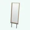 Modern Tall Legs Revit Mirror Family rendered in a light colored wood frame with dark colored legs. This fully parametric family is ideal for contemporary interiors that need a touch of elegance. Don't wait any longer and get this Modern Tall Legs Revit Mirror Family now!