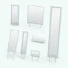 Modern Tall Legs Revit Mirror Family in different sizes and configurations to showcase its parametric versatility. Ideal for dressing rooms, bedrooms, hallways or even retail spaces, this Revit Mirror Family will certainly elevate your spaces in a few clicks.
