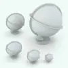 Modern World Globe Revit Decor Family in different sizes and configurations to showcase its parametric flexibility. While this render doesn't show any colors (ambient occlusion style), it DOES include the materials shown on the main image of this product. Don't wait any longer and add this Modern World Globe Revit Decor Family to your cart now.