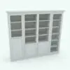 Modular Revit Bookshelf Family rendered in 3D and in black and white colors (ambient occlusion style) to show the details better. This family comes with the materials shown on the main image of this product, but you can use your own to create a more unique look. Don't wait any longer and add this Modular Revit Bookshelf Family to your cart today!