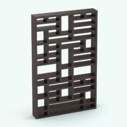Mondrian Revit Folding Partition Family rendered in a chocolate-colored wood. This family is the perfect solution to softly split your architectural spaces without compromising them. With many parameters to edit it, this Mondrian Revit Folding Partition Family is definitely going to change your projects in a few clicks.