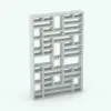 Mondrian Revit Folding Partition Family in 3D and rendered without materials to show the details better. Ideal for residential, hospitality, retail, office or commercial spaces this Revit folding partition family is the perfect solution to visually divide open concept designs.