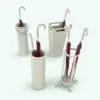 Multi Shape Umbrella Revit Family With Stand rendered in a light beige finish and with contrasting red umbrellas with light-colored wood handles. This family is fully parametric and it will make your renders look livable and realistic. Get this Multi Shape Umbrella Revit Family With Stand today and see for yourself.