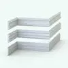 Classic Revit sweep families in 3D and rendered in Ambient occlusion.