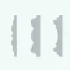Classic Revit wall sweeps in cross-section view and rendered in Ambient occlusion.